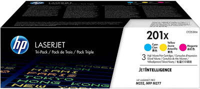 Набор картриджей HP C201X CF253XM (3-Pack) голубой, пурпурный, желтый, повышенной емкости