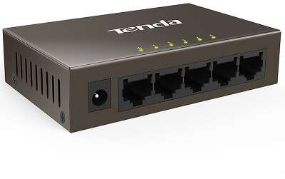 Коммутатор Tenda TEF1005D Коммутатор неуправляемый, 5 портов 5x100 Мбит/с, настольный, металлический корпус
