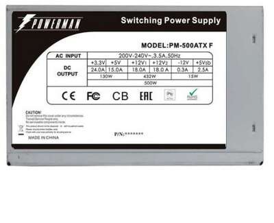 POWERMAN  PM-500ATX-F  BLACK  [6136308]
