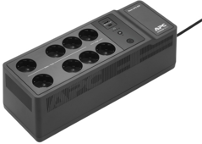 Источник бесперебойного питания APC Back-UPS ES 850VA/520W, 230V, 8 Schuko (2 Surge & 6 batt.), USB, USB charge(type A,C), Data/DSL protect.,(BE700G-RS, BE850G2-RS analogue), 1 year warranty