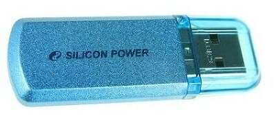 Модуль памяти USB2.0 Silicon Power Helios 101, 64 Гб, голубой [SP064GBUF2101V1B]