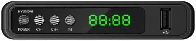 Ресивер DVB-T2 Hyundai H-DVB520 + WiFi-адаптер черный
