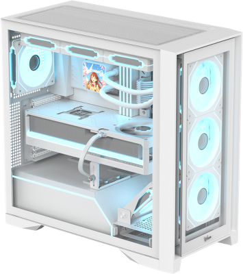 корпус Formula V Line Air Power G8 White, ATX, Dual Front Panels, TYPE-C*1, USB3.0*1