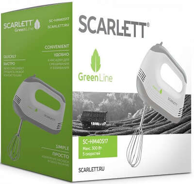 Миксер ручной Scarlett SC-HM40S17 300Вт белый