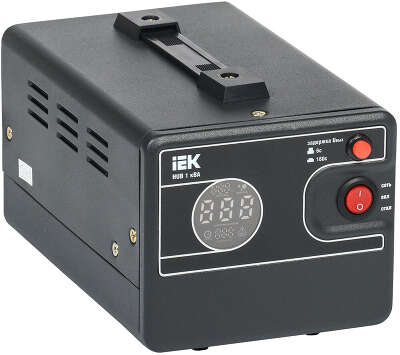 Стабилизатор напряжения IEK Hub 1кВА однофазный черный (IVS21-1-001-13)