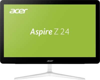 Моноблок Acer Aspire Z24-880 23.8" FHD i3-7100T/8/1000/Multi/WF/BT/Cam/W10,серебристый