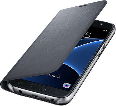 Чехол-книжка Samsung для Samsung Galaxy S7 LED View Cover, черный (EF-NG930PBEGRU)
