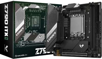 MAXSUN MS-iCraft Z790ITX WIFI V1/V2 (Socket 1700, mini-ITX, 2*DDR5,  HDMI/DP, 4*SATA3, 2*M.2, 1xPCI-E x16 , 4*USB 2.0,  4* USB 3.2 Gen1, 1* Type-C, LAN 1*2.5G, Bluetooth, Wi-Fi 802.11ax, RTL)