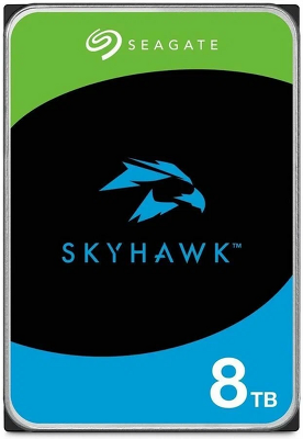 Жесткий диск Seagate SkyHawk HDD 3.5" SATA 8Tb, 5400 rpm, 256Mb buffer, 512e/4Kn, CMR, ST8000VX010, 1 year