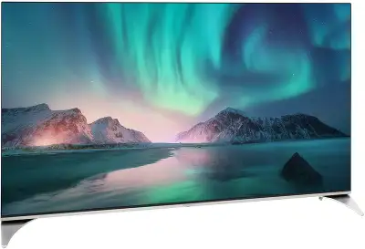 Телевизор QLED Hyundai 50" H-LED50QBU7500 Android TV Frameless черный/серебристый 4K Ultra HD 60Hz DVB-T DVB-T2 DVB-C DVB-S DVB-S2 USB WiFi Smart TV