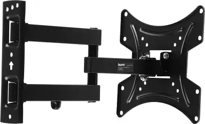 Кронштейн для телевизора Buro FL3S черный 20"-48" макс.15кг настенный поворотно-выдвижной и наклонный