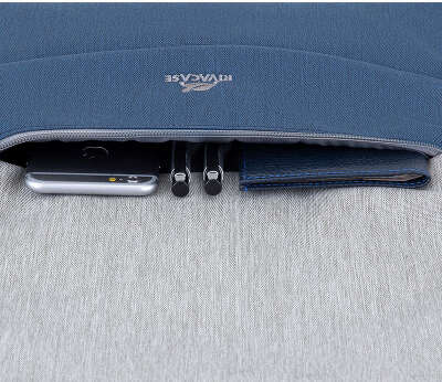 Рюкзак для ноутбука 17.3" RIVA 7567, серый/синий