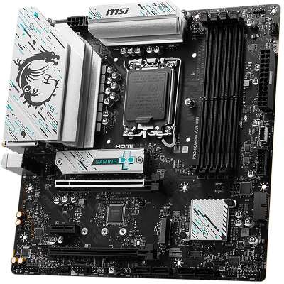 Материнская плата MSI B760M GAMING PLUS WIFI B760, LGA1700, 4*DDR5, 2*PCIEx16, 1*PCIEx1, 2*M.2, 1*TypeC, 2*USB3.2Gen2, 6*USB3.2Gen1, 6*USB2.0, 4*SATA3.0, 2.5G, 2*DP, 2*HDMI, M-ATX, RTL