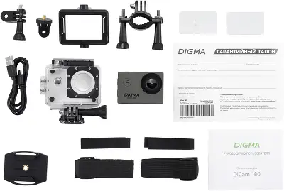 Экшн-камера Digma DiCam 180 серый