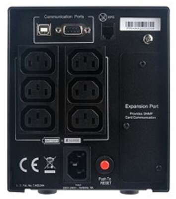 CyberPower PR750ELCD ИБП {Line-Interactive, Tower, 750VA/675W USB/RS-232/EPO/SNMPslot (6 IEC С13), 12В/7 Ач х 2}