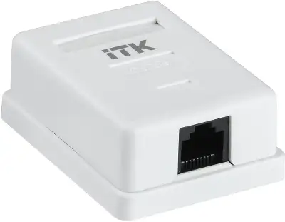 Розетка ITK CS2-1C5EU-12 настен.RJ45 1 кат.5E UTP бел.