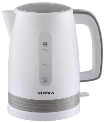 Чайник Supra KES-1723 белый/серый (корпус: пластик)