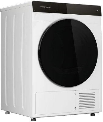 Сушильная машина KUPPERSBERG/ Сушильная машина KUPPERSBERG, High-Tech, загрузка 10 кг, 16 программ, тепловой насос, отсрочка старта, реверс барабана, ультрафиолет, сенсорное управление, блокировка от детей, энергоэффективность А+, цвет белый
