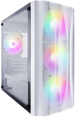 1STPLAYER Корпус FIREBASE X3-M White / mATX, TG / 4x120mm LED fans inc. / X3-M-WH-4F1-W