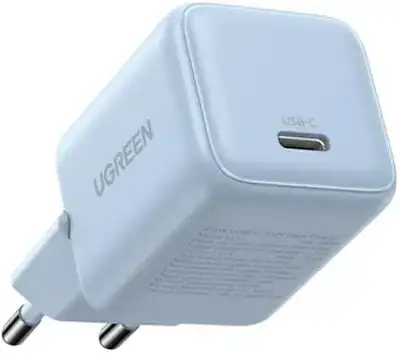 Зарядное устройство UGREEN X512 (55555) Mini 20W USB-C GaN Fast Charger EU. Цвет: голубой