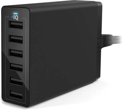 Зарядное устройство Anker PowerPort 6 6хUSB 60 Вт, Black [A2123L12]