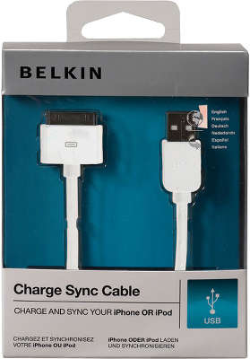 Кабель Belkin USB to 30-pin, 1.2 м, белый [F8Z328ea04-WHT]