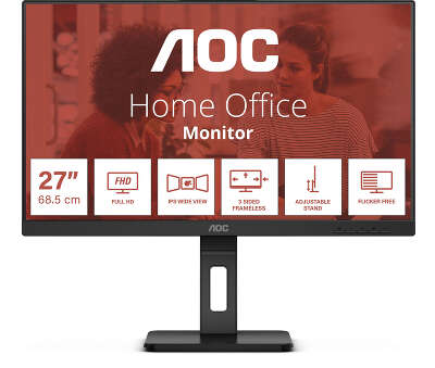 Монитор 24" AOC 24E3QAF IPS FHD D-Sub, HDMI, DP, USB-Hub