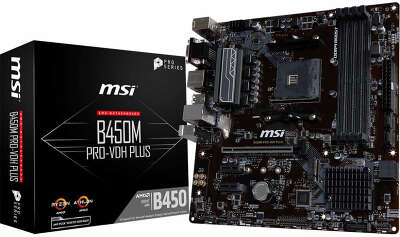 Материнская плата microATX LGAAM4 MSI B450M PRO-VDH PLUS