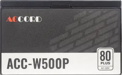 Блок питания Accord ATX 500W ACC-W500P 80+ white (20+4pin) 120mm fan 6xSATA RTL