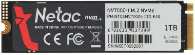 Твердотельный накопитель NVMe 1Tb [NT01NV7000T-1T0-E4X] (SSD) Netac NV7000T