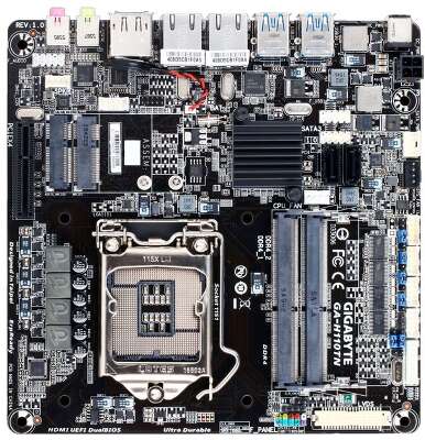 Материнская плата mini-ITX LGA1151 GIGABYTE GA-H110TN (rev. 1.0)