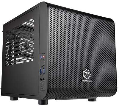 Корпус Thermaltake Core V1 черный без БП miniITX 2x80mm 1x120mm 1x140mm 2xUSB3.0 audio bott PSU
