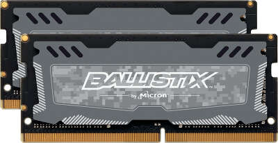 Набор памяти DDR4 SODIMM 2x8Gb DDR2666 Crucial Ballistix Sport LT Gray (BLS2K8G4S26BFSDK)