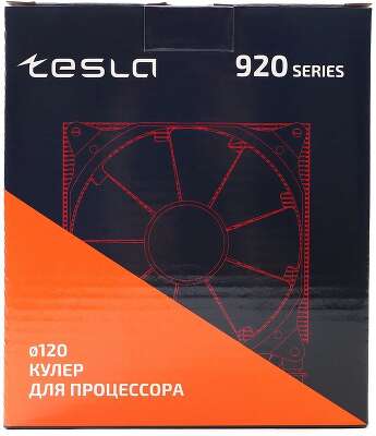 Кулер для процессора TESLA 3-pin, Al+Cu, серебристый/White [TSL-920-W]