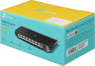 Коммутатор TP-Link TL-SG1008D (L2) 8x1Гбит/с неуправляемый