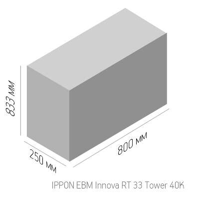 ИБП Ippon Innova RT 33 40K Tower, 40000VA, 40000W, черный