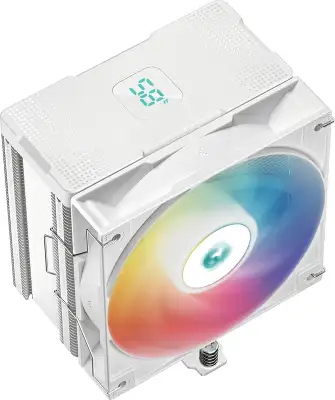 Устройство охлаждения(кулер) Deepcool AG500 Digital ARGB Soc-AM5/AM4/1200/1700/1851 белый 4-pin 29.4dB Al+Cu LCD 240W 845gr Ret (R-AG500-WHADMN-G-1)