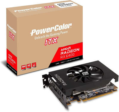 Видеокарта PowerColor AMD Radeon RX 6400 4Gb DDR6 PCI-E HDMI, DP
