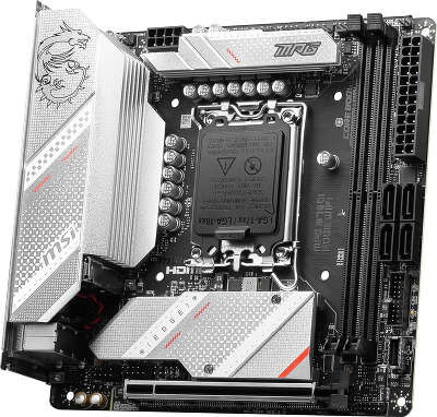Материнская плата MSI MPG B760I EDGE WIFI Soc-1700 Intel B760 2xDDR5 mini-ITX AC`97 8ch(7.1) GbLAN+HDMI+DP