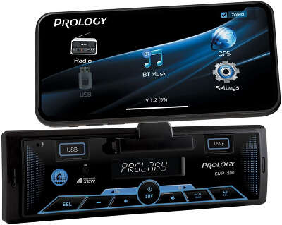 Автомагнитола Prology SMP-300 1DIN 4x55Вт v4.2 2 ПДУ RDS (PRSMP300)