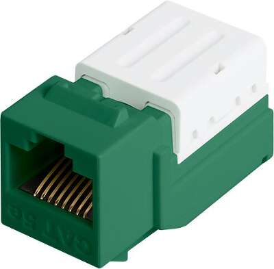 Модуль-вставка NIKOMAX типа Keystone, Кат.5е (Класс D), 100МГц, RJ45/8P8C, FT-TOOL/110/KRONE, T568A/B, неэкранированный, зеленый - гарантия: 5 лет расширенная / 25 лет системная