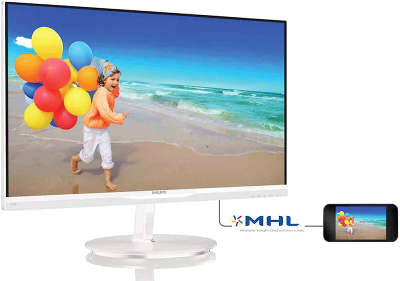 Монитор 23" Philips 234E5QHAW (00/01) белый AH-IPS