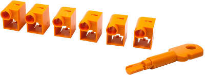 Блокиратор Lanmaster LAN-SEC45-CL-SET-OR (упак.:6шт) 6м оранжевый