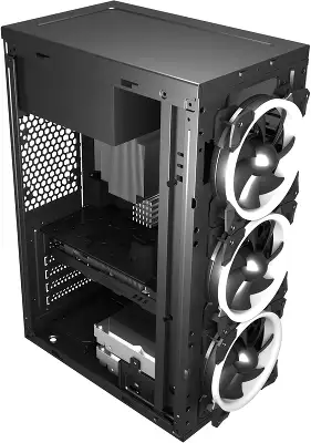 Корпус KingPrice KPCC-MD203 черный без БП ATX 1x80mm 3x120mm 2xUSB2.0 audio