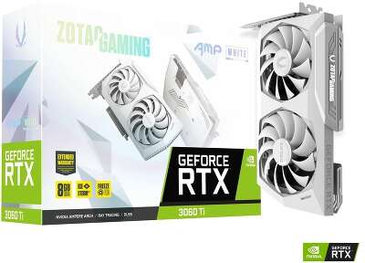 Видеокарта ZOTAC NVIDIA nVidia GeForce RTX 3060Ti AMP White Edition 8Gb DDR6 PCI-E HDMI, 3DP