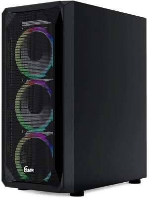 Powercase CMIZB-L4 Корпус Mistral Z4 Mesh LED, Tempered Glass, 4x 120mm 5-color fan, чёрный, ATX  (CMIZB-L4)