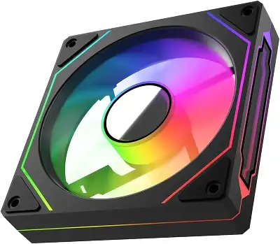 Вентилятор для корпуса Bloody CF-12 LCD ARGB 120х120x25 черный 4-pin 32дБ (упак.:1шт) (CF-12-ARGB120-BK) Ret