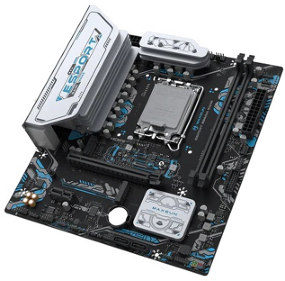 Материнская плата MAXSUN MS-eSport B860M GANK WIFI, LGA1851, B860, 2*DDR5, 2*SATA3, 2*M.2, USB 3.2, USB 2.0, 1*PCIEx16, 1*PCIex1, HDMI+DP, mATX