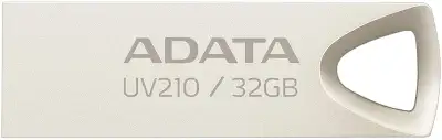 Модуль памяти USB2.0 ADATA AUV210, 32 Гб, металлический [AUV210-32G-RGD]
