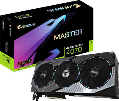 Видеокарта GIGABYTE NVIDIA nVidia GeForce RTX 4070 AORUS MASTER 12Gb DDR6X PCI-E HDMI, 3DP